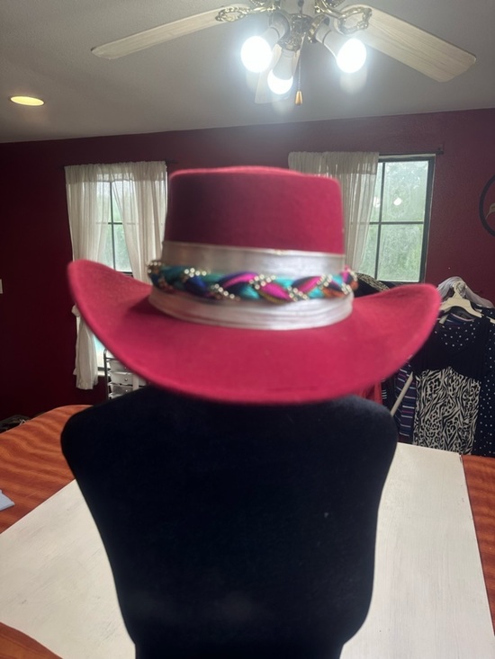 Vintage 90s ARLOP Red Western Hat – Fiesta / Southwestern Statement Piece main image 11